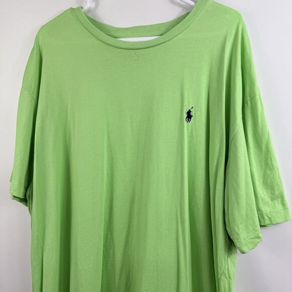 Vintage Polo Ralph Lauren Green T Shirt Mens XXL Short Sleeved Crew Neck - Picture 5 of 11